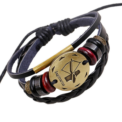 Zodiac Partner Leather Bracelet