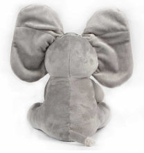 Peek a boo elephant toy sings songs to baby
