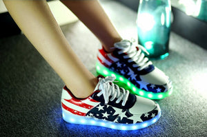 1Stars-LED-Women-Men-Light-Lace-Up-Sportswear-Sneaker-Luminous-Shoes