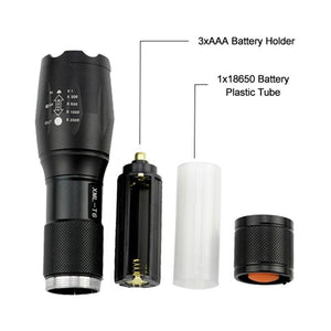 5 Modes Zoomable LED Flashlight