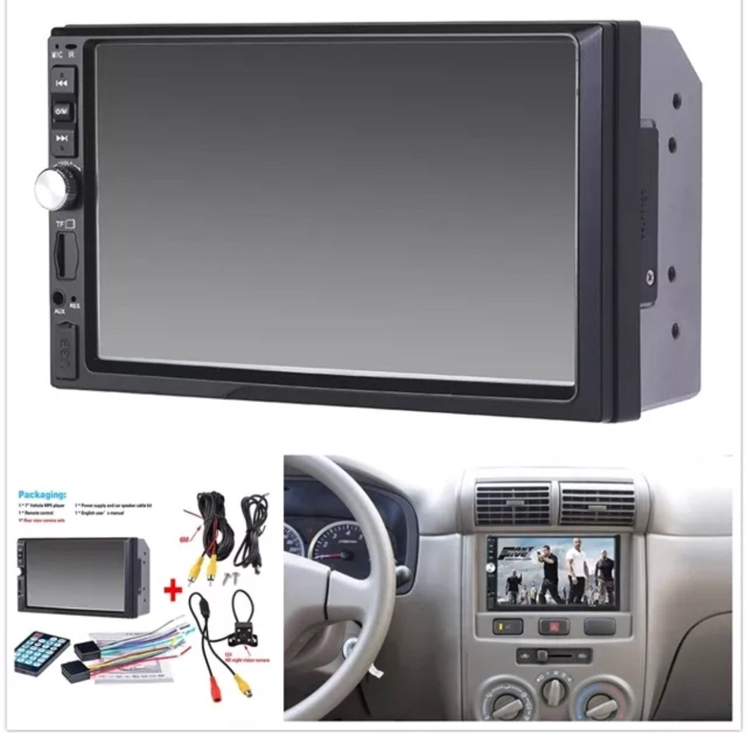 2 Din Car Video Player 7 inch Touch Screen Car Radio Audio Stereo MP5 Player 2Din USB FM Bluetooth + Rear View Camera