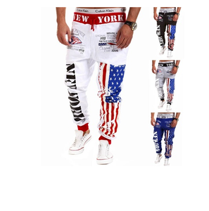 Casual Sports Pants American National Flag Printed Sports Pants