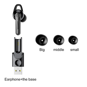 Baseus Magnetic Charging Bluetooth Earphone Single Business Talking Bluetooth Earphones for Phone in Car With Free Charging Base