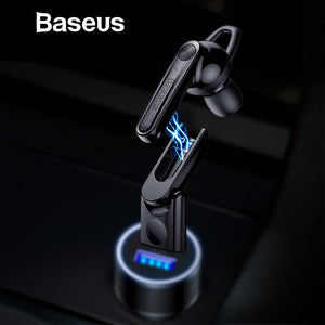 Baseus Magnetic Charging Bluetooth Earphone Single Business Talking Bluetooth Earphones for Phone in Car With Free Charging Base