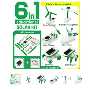 Solar Power Robot Kit 6 in 1 Creative DIY Education Learning